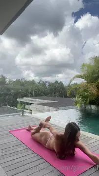 Poster: Gloria Sol @gloriasol - Topless outdoor yoga session